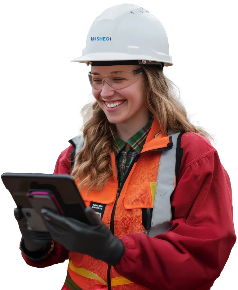 Builder-mobile3 Female Construction Worker using SHEQ-i app