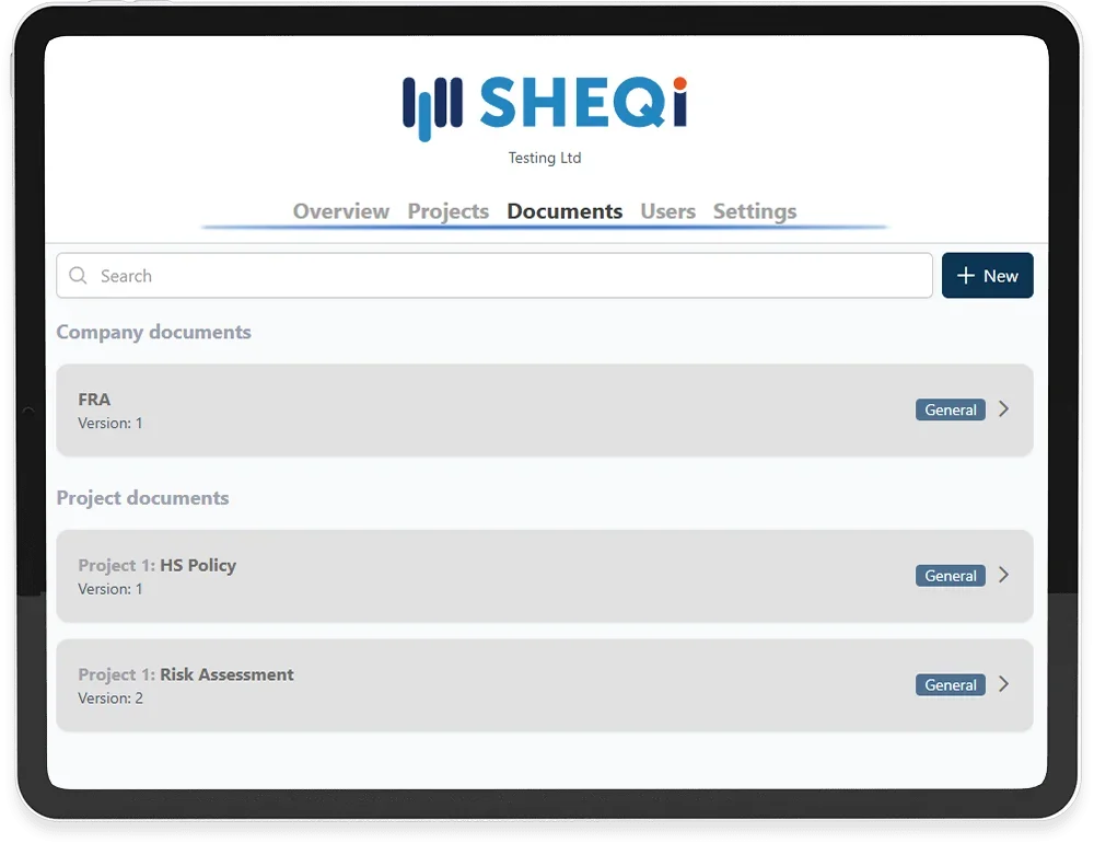 Tablet Using SHEQ-i App